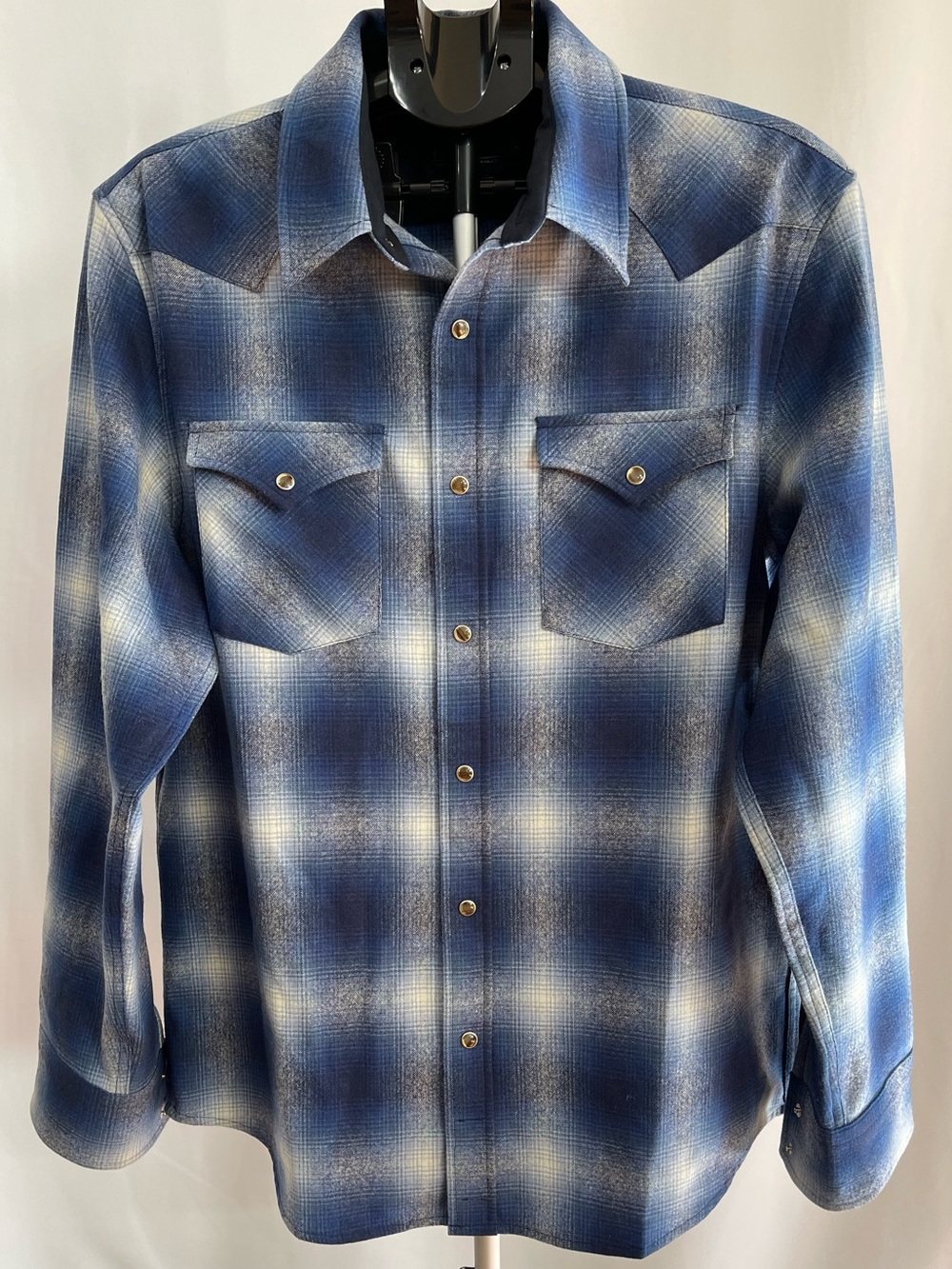 Pendleton Men's Canyon Shadow Plaid Snap-Front Western Wool Shirt Size Large
